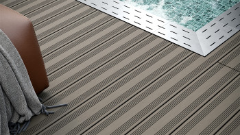 planeo SolidWood WPC Lame de terrasse massive - gris clair 3m français/structuré