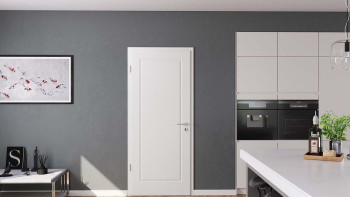 planeo Porte intérieure laquée Laque 2.0 - Falko 9016 Laque blanche