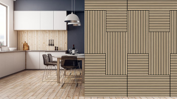 planeo Panneau acoustique - MixWall Timber Touch Flare Oak 52 x 52 cm | Placage en bois véritable (PLMW-00011A)