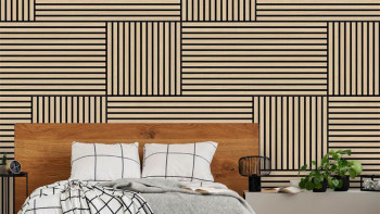 planeo Panneau acoustique - MixWall Timber Touch Flare Oak 52 x 52 cm | Placage en bois véritable (PLMW-00011A)