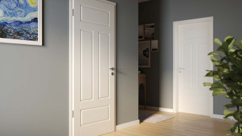 planeo Porte intérieure laquée Laque 2.0 - Freddo 9010 Laque blanche