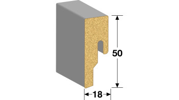 Plinthes MEISTER Terrazzo foncé 6858 - 2380 x 50 x 18 mm