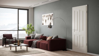 planeo Porte intérieure laquée Laque 2.0 - Henno 9010 Laque blanche