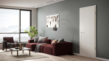 planeo Porte intérieure laquée Laque 2.0 - Ibo 9010 Laque blanche