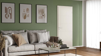 planeo Porte intérieure laquée Laque 2.0 - Jori 9016 Laque blanche