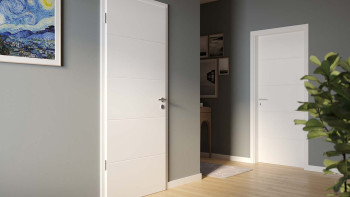 planeo Porte intérieure laquée Laque 2.0 - Kinga 9016 Laque blanche