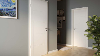 planeo Porte intérieure laquée Laque 2.0 - Kirsa 9010 Laque blanche