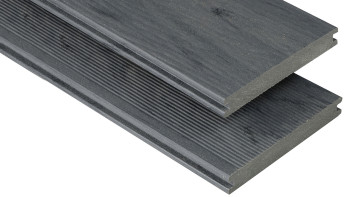 planeo terrasse composite - lame massive chêne fumé gaufré/strié - 1m à 6m