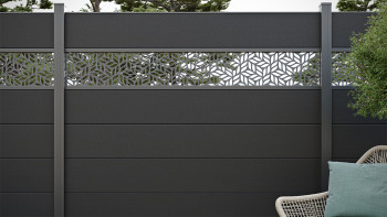 planeo Gardence Strong XL - Clôture composite à emboîter standard gris Anthracite