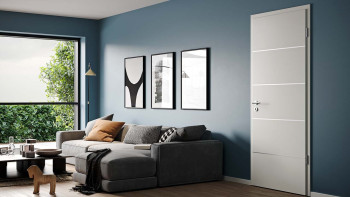 planeo Porte intérieure laquée Laque 2.0 - Lanzo 9010 Laque blanche