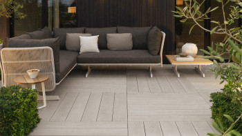 planeo Authoria PureBoard Plancher de terrasse massif - Light Grey 3.6m structuré