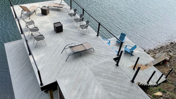 planeo Authoria PureBoard Plancher de terrasse massif - Light Grey 3.6m structuré