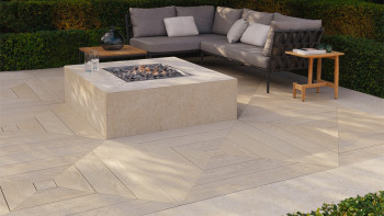 planeo Authoria PureBoard Plancher de terrasse massif - Light Lime Oak 3.6m structuré
