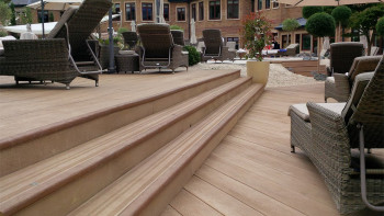 planeo Authoria PureBoard Plancher de terrasse massif - Light Natural Oak 3.6m structuré