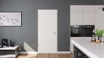 planeo Porte intérieure laquée Laque 2.0 - Norman 9010 Laque blanche