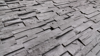 planeo panneau de façade aspect pierre - NoviStone Anthracite 1054 x 334 mm