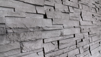 planeo panneau de façade aspect pierre - NoviStone Anthracite 1054 x 334 mm