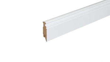planeo Plinthe profilé hamburger - blanc (RAL 9016) 16 x 80 mm