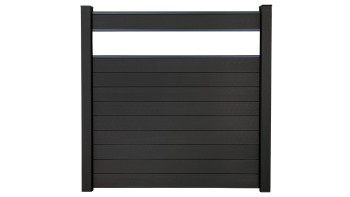 planeo Gardence Strong - Clôture à emboîter BPC verre satiné gris anthracite 180 x 180 cm