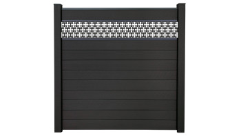 planeo Gardence Strong - Clôture à emboîter BPC Oriental gris anthracite 180 x 180 cm
