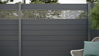 planeo Gardence Strong - Clôture composite Carré Anthracite