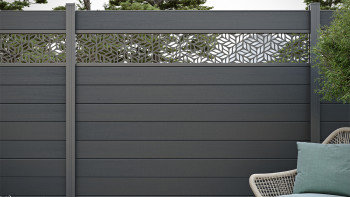 planeo Gardence Strong - Clôture composite Carré Anthracite