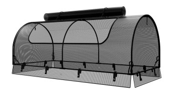 planeo Rehausse pour plate-bande surélevée Filet - noir 149.9 x 69.4 x 62 cm