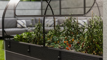 planeo Rehausse pour plate-bande surélevée Filet - noir 149.9 x 69.4 x 62 cm