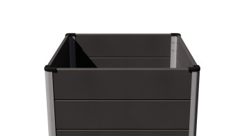 planeo Bac à plantes surélevé BPC Cube - Anthracite | DB703 70 x 70 x 75 cm