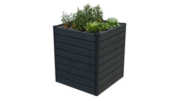 planeo BPC-Rhombus bac surélevé Cube - gris pierre co-ex. 70 x 70 x 79 cm