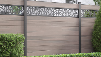 planeo Gardence Strong - Clôture composite à emboîter Carré Bi-Color co-ex