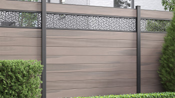 planeo Gardence Strong - Clôture composite à emboîter Carré Bi-Color co-ex