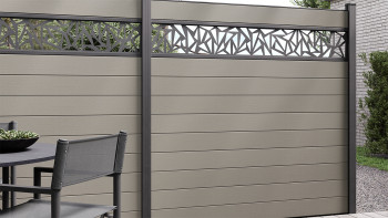 planeo Gardence Strong - Clôture composite à emboîter Carré Gris