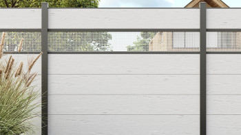 planeo Gardence Strong XL - Clôture composite à emboîter Standard BiColor Blanc