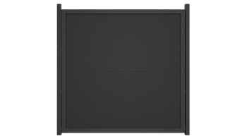 planeo Gardence Simply Guard - Clôture de jardin en PVC gris anthracite avec cadre en aluminium anthracite 180 x 180 cm