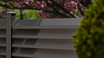 planeo Gardence Metallic Rhombus - Clôture de jardin en aluminium Carré Anthracite | DB703