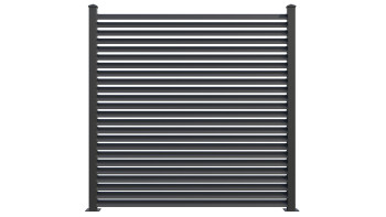 planeo Gardence Metallic Ellipse - Clôture de jardin en aluminium Carré Anthracite | DB703