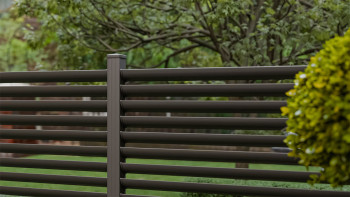 planeo Gardence Metallic Ellipse - Clôture de jardin en aluminium Carré Anthracite | DB703