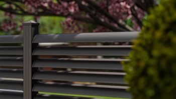 planeo Gardence Metallic Ellipse - Clôture de jardin en aluminium Carré Anthracite | DB703