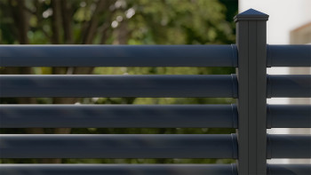 planeo Gardence Metallic Ellipse - Clôture de jardin en aluminium Carré Anthracite | DB703