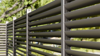 planeo Gardence Metallic Ellipse - Clôture de jardin en aluminium Carré Anthracite | DB703