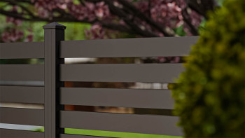 planeo Gardence Metallic Edge - Clôture de jardin en aluminium Carré Anthracite | DB703