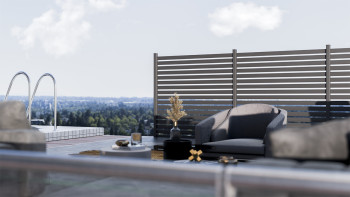 planeo Gardence Metallic Edge - Clôture de jardin en aluminium Carré Anthracite | DB703