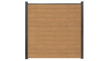 planeo Gardence Simply Small - Clôture PVC à emboîter chêne cendré naturel 180 x 180 cm