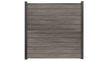 planeo Gardence Simply Small - Clôture PVC à emboîter Monument Oak 180 x 180 cm