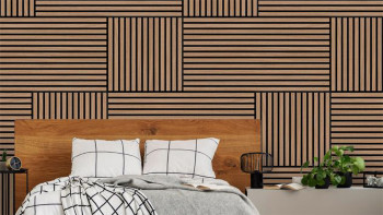 planeo Panneau acoustique - MixWall Timber Solid Ravon Oak 52 x 52 cm | Placage en bois véritable (PLMW-30311C)