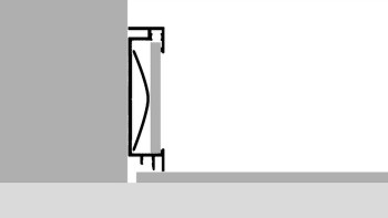 planeo Plinthe en aluminium 059 argent - 2500 x 15 x 60 mm