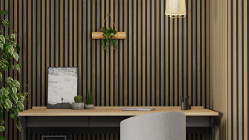Skaben Panneau acoustique SilentWall Comfort Light - Chêne rustique - 250 x 30 cm