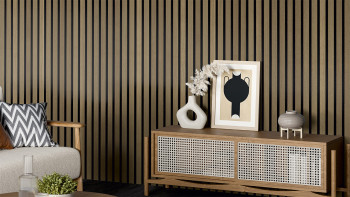 Skaben Panneau acoustique SilentWall Comfort Light - Chêne rustique - 250 x 30 cm