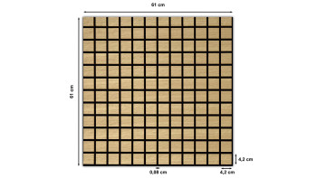 Skaben Panneau acoustique SilentWall Cube - Chêne brun clair - 61 x 61 cm